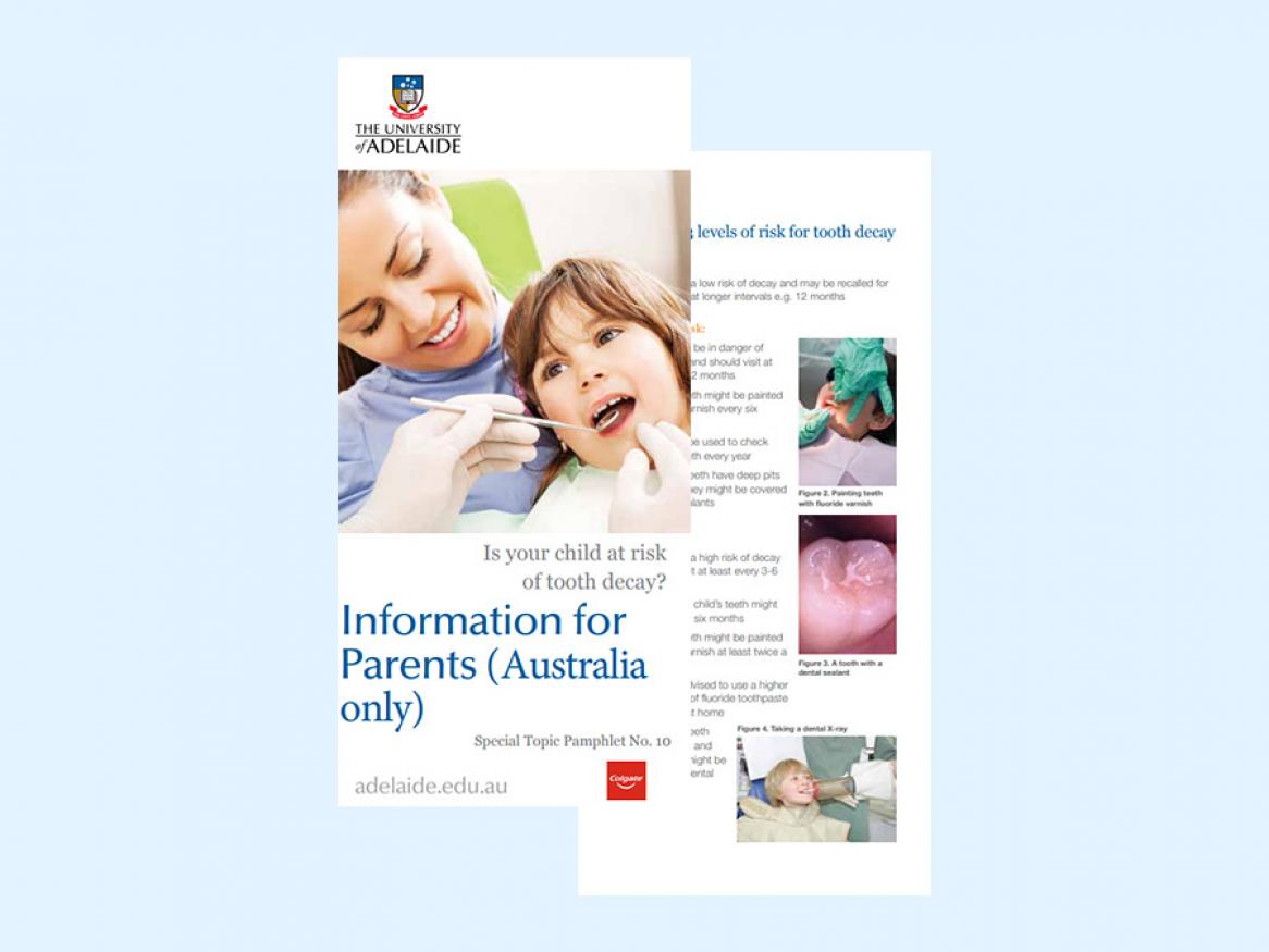 View the pamphlet: information for parents - is your child at risk of tooth decay?