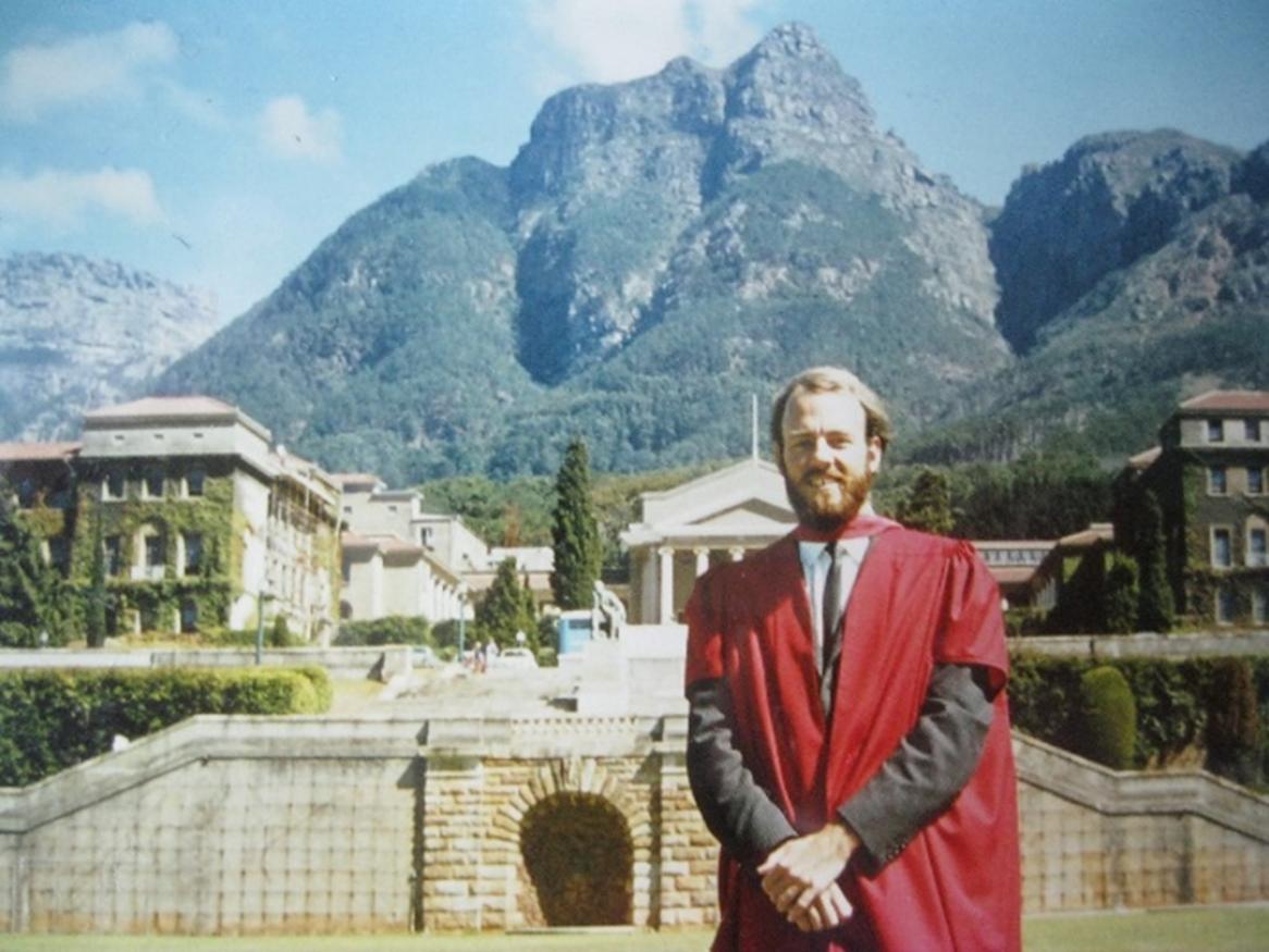 Dr Peter Brooker pictured at the University of Cape Town 1972        