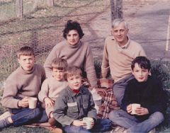 James Family Picnic at Belair 1967. Cynthia, Alan, Michael, Nicholas, Andrew and Stephen