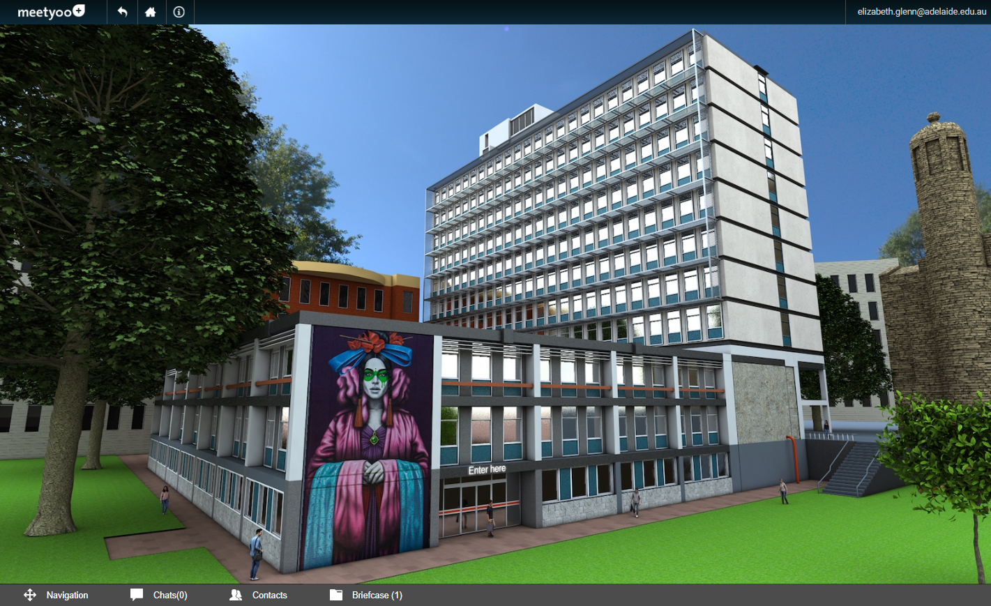 Virtual render of the Napier Building