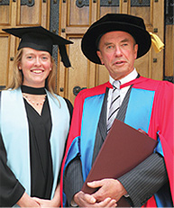 Bachelor of Laws graduate Hannah Doyle with her father Chief Justice John Doyle AC