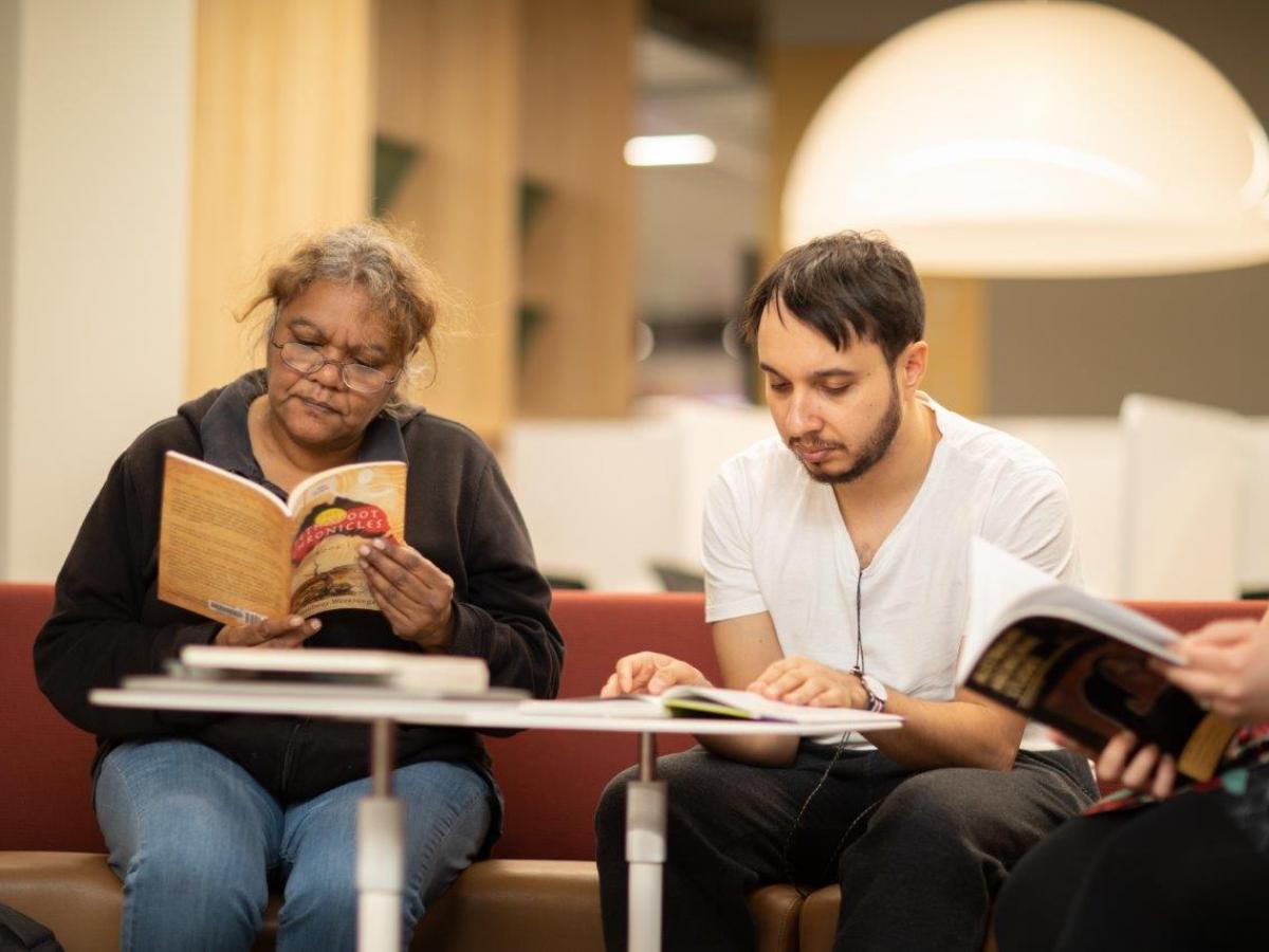 Indigenous students studying 