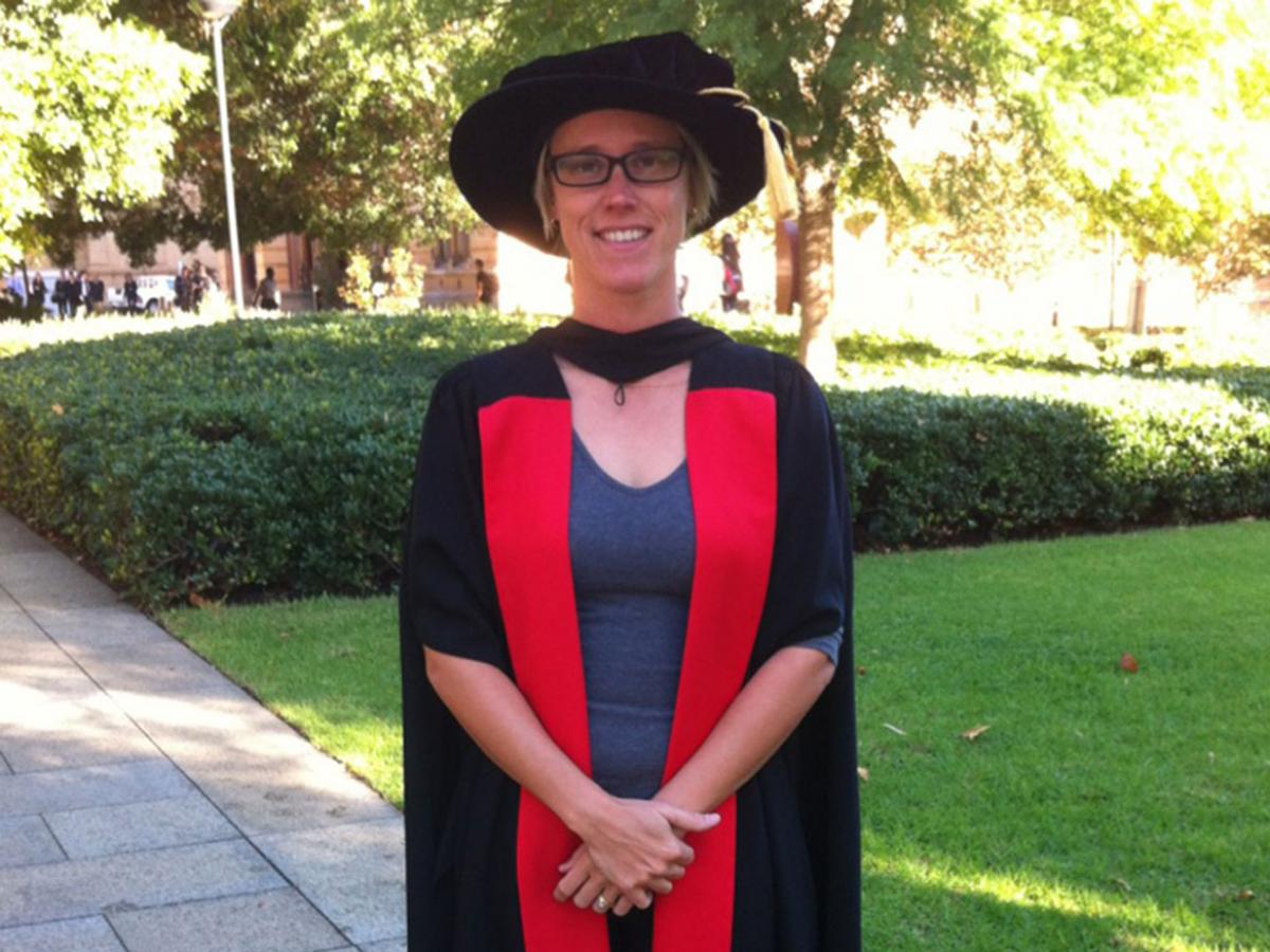 Sarah at her graduation in 2011. PhD (Mech Eng)
