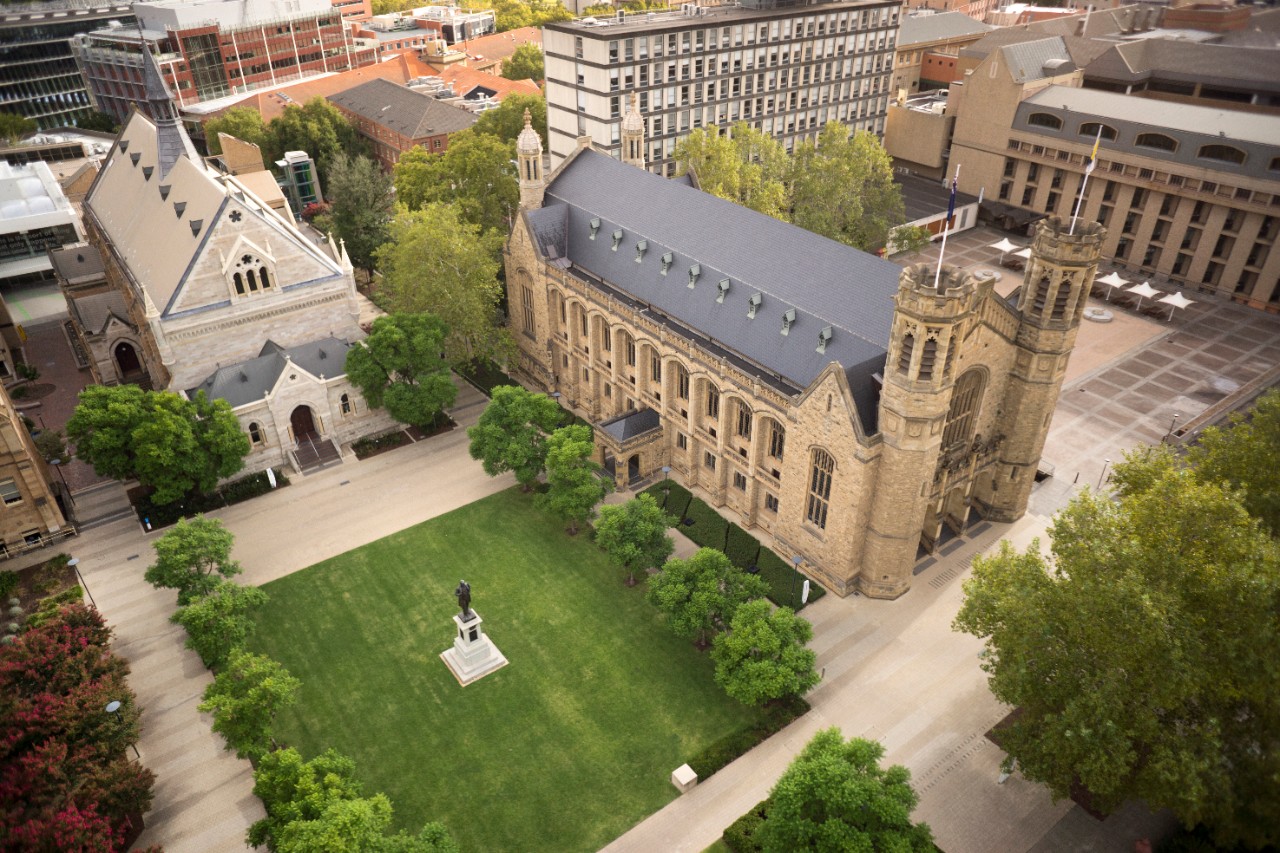 North Terrace campus aerial photo.Taken by drone