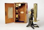 This microscope was purchased by Nobel Laureate William Bragg in London in 1898 for his private use and the enjoyment of his family. The microscope is one of the items on display in the Barr Smith Library throughout August and on Open Day (Sunday 17 August).

<p class='caption'>Bragg microscope
Made by C. Collins of London
Donated by Dr John Jenkin</p>

<p class='caption'>Photo by Mick Bradley</p>