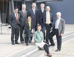 Award-winning staff: standing (from left) Professor Hemanta Sarma, Associate Professor Tom Burton, Associate Professor Simon Pyke, Mr Edward Palmer, Associate Professor David Walker and Associate Professor Peter Devitt; seated (from left) Dr Katrina Falkner and Dr Karin Barovich