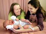 Dr Claire Roberts (left) with Nicole Summerfield and her son Rory
Photo by Sara Reed, courtesy of <i>The Advertiser</i>