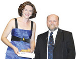From left: Cadence Minge with Professor Bob Hill, Executive Dean of the Faculty of Sciences, at the Channel 9 Young Achiever Awards