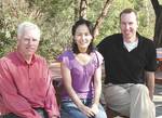 Professor David Coventry, Tibetan student Pebu Drolma and Dr Nick Paltridge in Adelaide
Photo by Candy Gibson