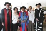 Mr Lim Kee Ming (centre) and his wife Jacqueline, flanked by Pro Vice-Chancellor (International) Professor John Taplin, the Vice-Chancellor and President, Professor James McWha, and Lindsay McWha
Photo by Candy Gibson