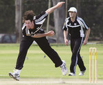 Adelaide University Cricket Club captain Dan Christian bowling in a One Day game with Ryan Florence-Rieniets
