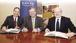 From left: Mr Andy Rosen, Chairman and CEO of Kaplan, Inc., South Australian Premier Mike Rann and Professor James McWha, Vice-Chancellor of the University of Adelaide.
Photo by Michael Haines