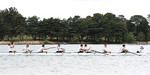 The rowing crew celebrate their Oxford and Cambridge Cup win on Lake Burley Griffin
Photo by Jane Spring
