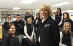 Student Centre Manager Sue Ciccarello (centre) with members of the Student Centre team
Photo by Michael Mullan