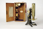 This microscope was made by C Collins of London and purchased by Professor William Henry Bragg while there on study leave in 1898.
The microscope was purchased from Braggs family in Cambridge and donated to the University of Adelaide by physics graduate Dr John Jenkin in May 1997.
Photo by Mick Bradley