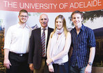 Federal Minister for Indigenous Health, Rural and Regional Health the Hon. Warren Snowdon (2nd from left) pictured with University of Adelaide rural medical students (from left) Timothy Bromley, Melissa Shields and Alex Lovell
Photo by Chris Tonkin