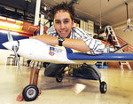 The Andy Thomas Scholar for 2010, James Francis from Kadina, in the Universitys School of Mechanical Engineering
Photo by Campbell Brodie, courtesy of <i>The Advertiser</i>