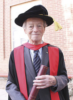 84-year-old Denis Molyneux of Magill graduated with a PhD in Social History
Photo by David Ellis