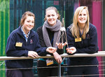 Taking up the technology challenge with student ambassador Kate McKenzie (centre) are Naracoorte High School students Nicole Baty (left) and Megan Johnson
Photo by Robyn Mills