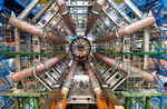 The huge ATLAS detector under construction in 2005, one of six detectors that are part of the Large Hadron Collider near Geneva
Photo by Maximilien Brice, CERN