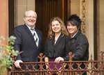 Vice-Chancellors Scholarships recipients Kathryn Grocke and Peter Pham with the Vice-Chancellor and President, Professor James McWha
Photo by John Hemmings