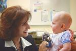 Dr Maria Makrides treats baby Matthew at the Womens and Childrens Hospital
Photo by Ben Osborne