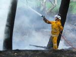 Smoke inhalation from bush and scrub fires is a major concern
Photo by Ashley Hocking, courtesy of CFS Promotions Unit