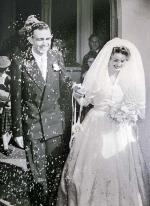 Ian and Marions wedding day in 1954