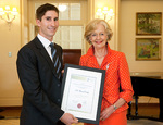Dr Tom Cundy at the presentation of his General Sir John Monash Scholarship with Governor-General, Ms Quentin Bryce AC
Photo courtesy of the General Sir John Monash Foundation