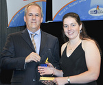 Dr Laura Brooks with Professor David Adelson (Head, School of Molecular and Biomedical Science, University of Adelaide)
Photo courtesy of the Channel 9 Young Achiever Awards