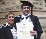 Richard Caruso, pictured with his mother, Acting Dean of Wilto Yerlo at the University, Jenni Caruso, graduated with a Bachelor of Arts (Psychology) degree
Photo courtesy of Jenni Caruso