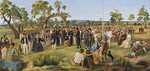 Image courtesy of: Art Gallery of South Australia, Adelaide Morgan Thomas Bequest Fund 1936
<i>The Proclamation of South Australia 1836</i> by Charles Hill