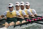 Chris Morgan (second from left) and fellow Adelaide student Trent Collins (far right) competing in the World Cup event in Eton, England earlier this year
Photo courtesy of Bearing Point Creative Services