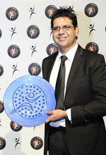 Professor Lester-Irabinna Rigney with his NAIDOC award
Photo by Amanda James