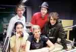 Back row - President of the AUU, Josh Rayner, student broadcaster Daniel Winter; front row  Student Radio director Julia Kazmierczak (centre) is flanked by student broadcasters Marco Cher-Gibard and Kye Elliott-Moyle
Photo by Candy Gibson