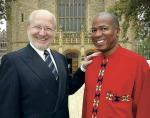 University of Adelaide Vice-Chancellor Professor James McWha with Professor William Makgoba, Vice-Chancellor of the University of Kwa-Zulu Natal
Photo by Dean Martin,courtesy of <i>The Advertiser</i>