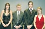 Former Faculty of Sciences Executive Dean Professor Peter Rathjen with the University of Adelaides three finalists in the Science and Technology category: (from left) Amanda Sferruzzi-Perri, Danny Eckert and Sarah Crook