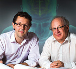 Research partners Dr Mark Hutchinson (left) and Professor Paul Rolan.