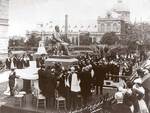 The original unveiling of the Sir Walter Watson Hughes statue was a major event in 1906