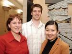 From left: Young Investigator Award winner Dr Catherine Gibson with equal runners-up Lachlan Moldenhauer and Adeline Lau
Photo by Christopher Sprod, courtesy of CYWHS