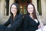 From left: Fullbright Scholarship winners Rowena White and Amy Ellks
Photo by David Ellis