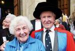 Professor Frank Fenner with sister Winifred at the graduation
Photo by Candy Gibson
