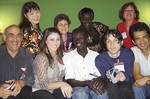 Radio Adelaide broadcasters at the Civic Trust Award ceremony (front row, from left): Amir Soroush, Beri Mohamed, Abraham Kon Alier, Chris Koufalas and Besmellah Rezaee; (back row, from left): Kyoko Katayama, Jane Brownrigg, Poni Tongun and Meg Abbott
Photo by Deborah Welch