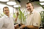 From left:
Dr Sam Stacey and Professor Mike McLaughlin at the Waite Campus
Photo by Jennie Groom