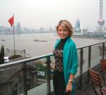 Olivia Stratton, in China during her promotional visit