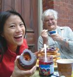 Lisa Leong and Jonathan Lucraft might host Radio Adelaides brekkie show on different mornings, but that doesnt mean they cant share a post-show breakfast together! Photo courtesy of Radio Adelaide