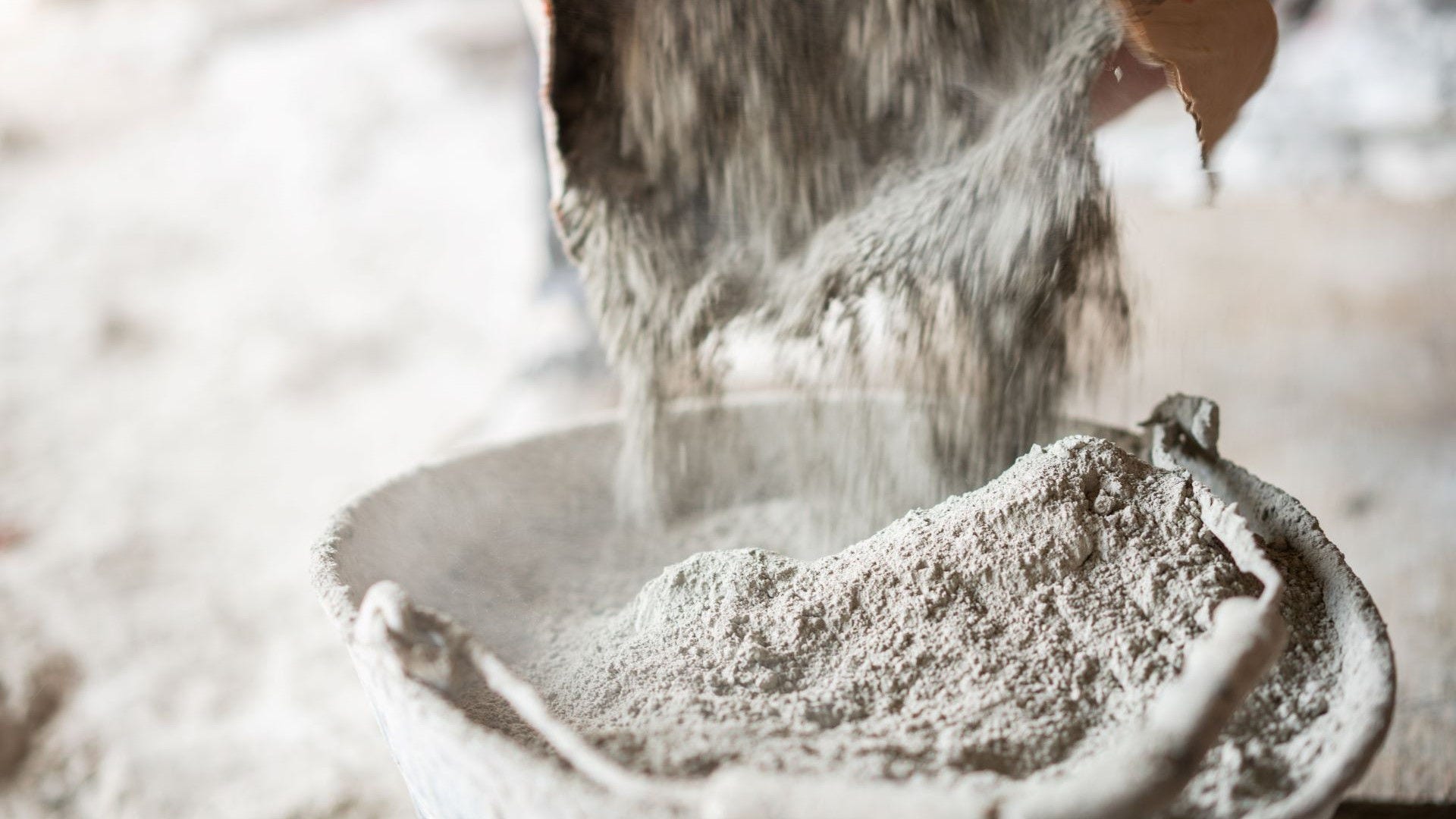 cement being poured
