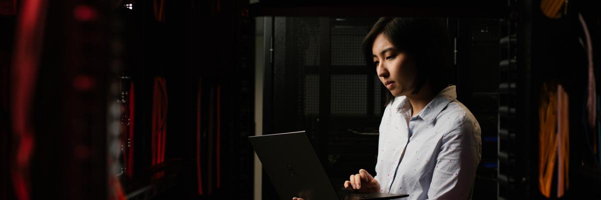Woman at computer