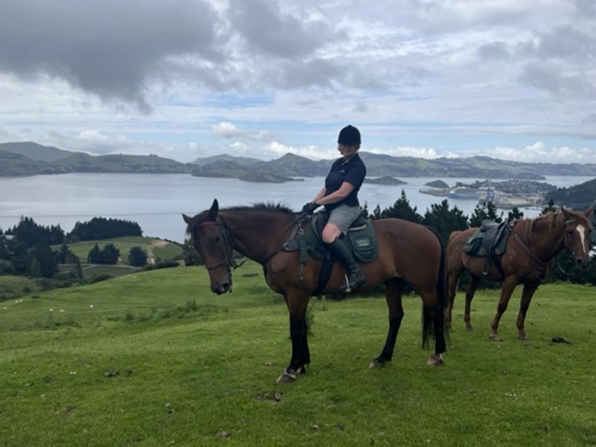 Kate Klimeš on horse