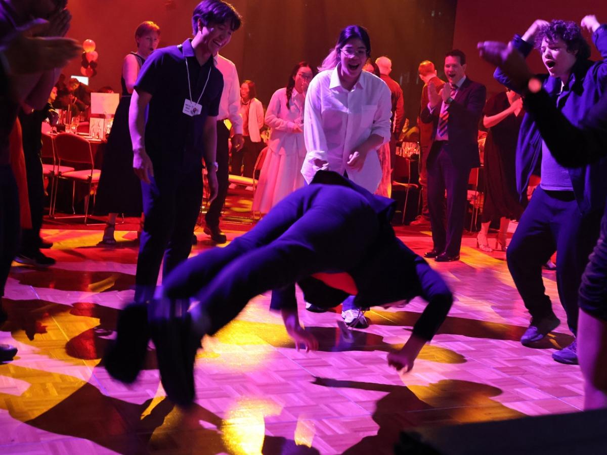 Attendees dancing at the 2025 DICTA conference